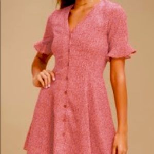 Lulu’s Red Button Up Dress
